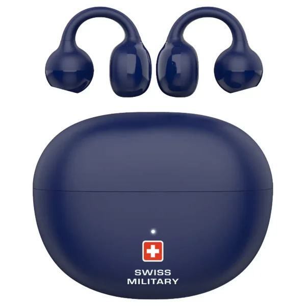 Swiss Military Delta 6 Truly Wireless Bluetooth Clip On Earbuds Blue (1)
