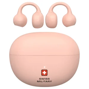 Swiss Military Delta 6 Truly Wireless Bluetooth Clip On Earbuds Pink (1)
